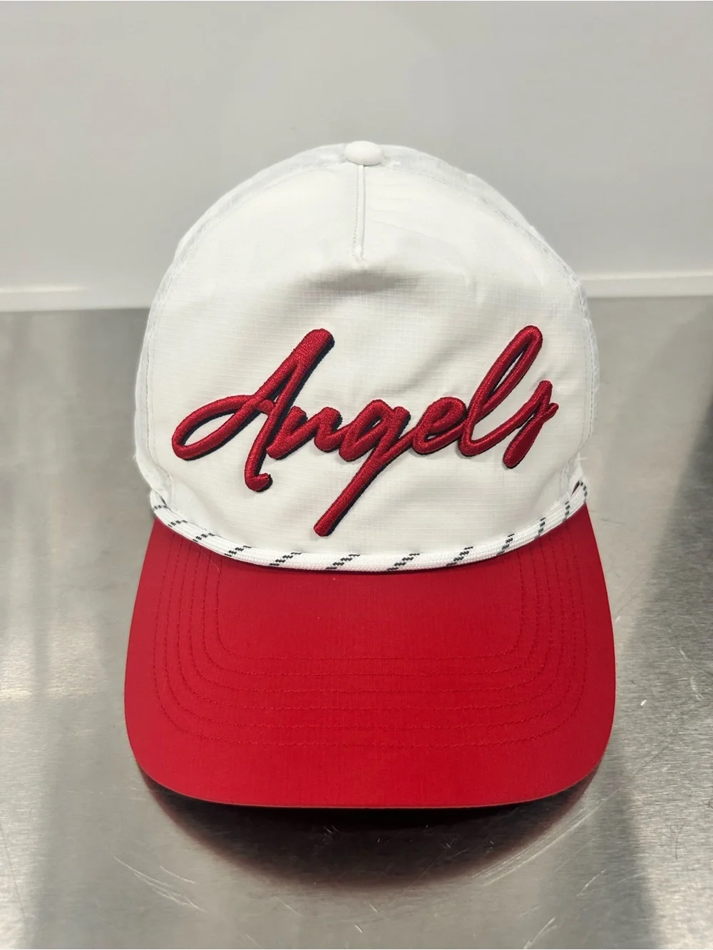Los Angeles Men’s MLB Angels '47 White Chamberlain Hitch Adjustable Hat OSFA